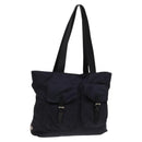 PRADA Tote Bag Nylon Navy Silver Auth 127867-1