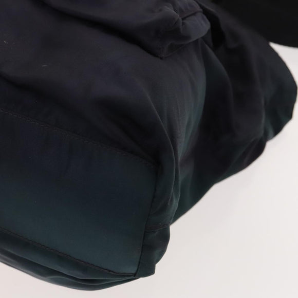 PRADA Tote Bag Nylon Navy Silver Auth 127867