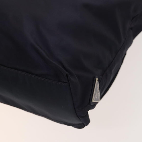 PRADA Tote Bag Nylon Navy Silver Auth 127867