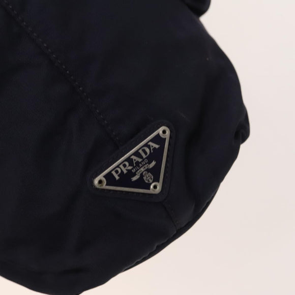 PRADA Tote Bag Nylon Navy Silver Auth 127867