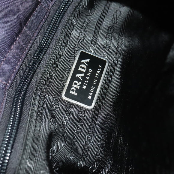 PRADA Tote Bag Nylon Navy Silver Auth 127867