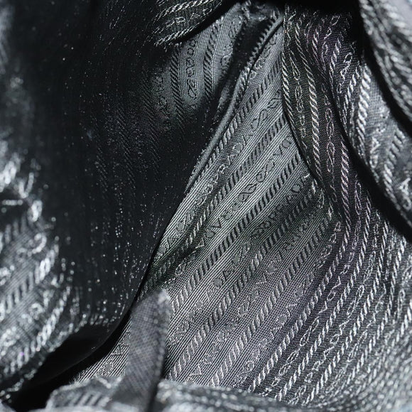 PRADA Tote Bag Nylon Navy Silver Auth 127867