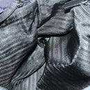 PRADA Tote Bag Nylon Navy Silver Auth 127867-20