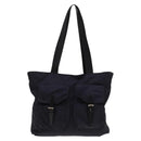 PRADA Tote Bag Nylon Navy Silver Auth 127867-13