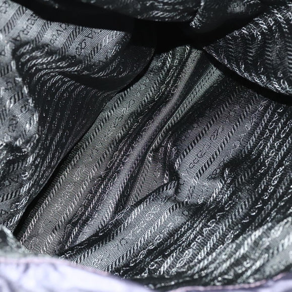 PRADA Tote Bag Nylon Navy Silver Auth 127867