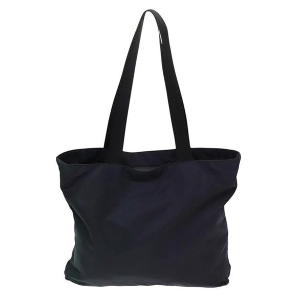 PRADA Tote Bag Nylon Navy Silver Auth 127867