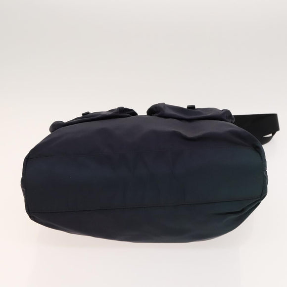 PRADA Tote Bag Nylon Navy Silver Auth 127867