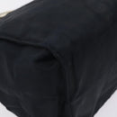PRADA Hand Bag Nylon Black Gold Auth 127868-16