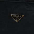 PRADA Hand Bag Nylon Black Gold Auth 127868-17