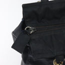 PRADA Hand Bag Nylon Black Gold Auth 127868-15