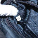 PRADA Hand Bag Nylon Black Gold Auth 127868-21
