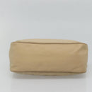 PRADA Hand Bag Nylon Beige Silver Auth 127869-9