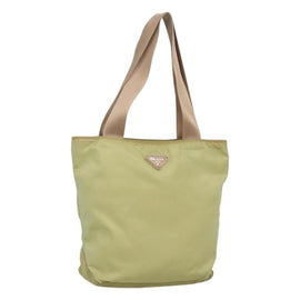 PRADA Tote Bag Nylon Light green Auth 127872