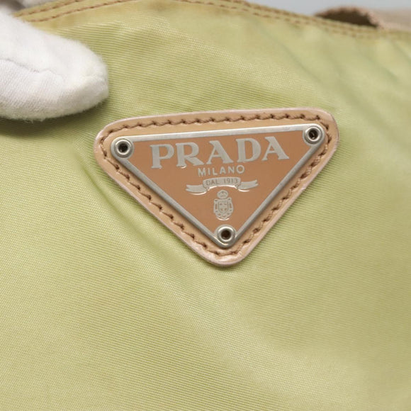 PRADA Tote Bag Nylon Light green Auth 127872