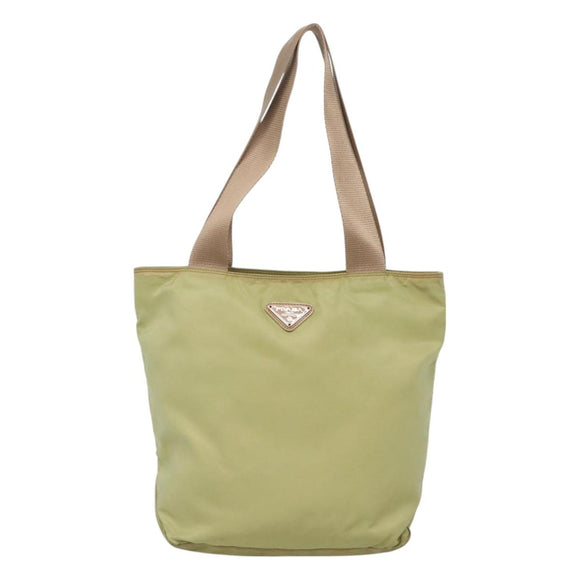 PRADA Tote Bag Nylon Light green Auth 127872