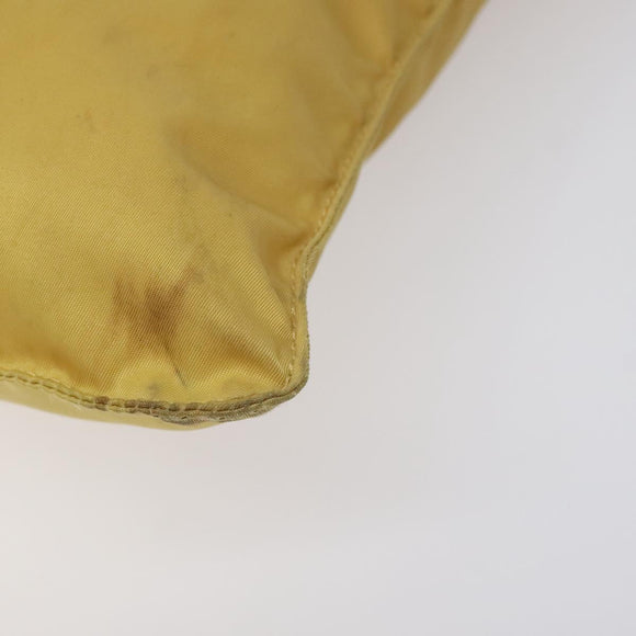 PRADA Shoulder Bag Nylon Yellow Auth 127873