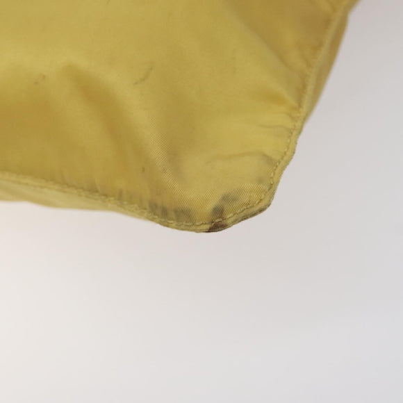 PRADA Shoulder Bag Nylon Yellow Auth 127873