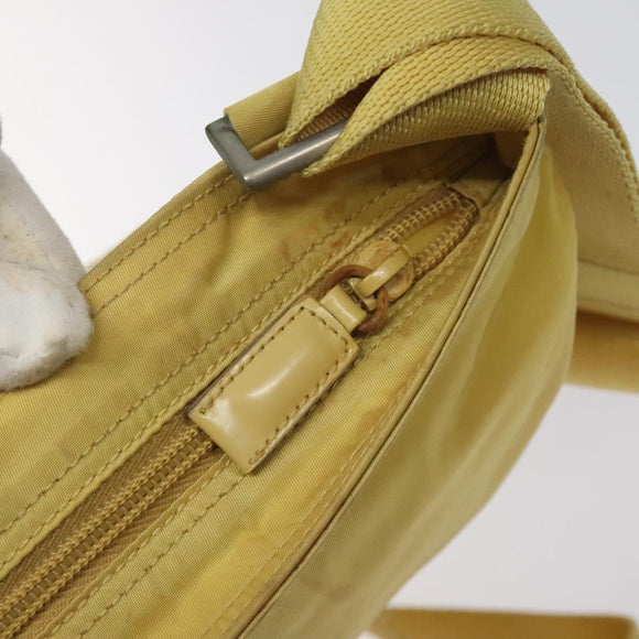 PRADA Shoulder Bag Nylon Yellow Auth 127873