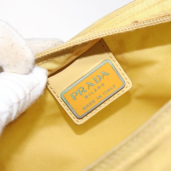 PRADA Shoulder Bag Nylon Yellow Auth 127873