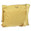 PRADA Shoulder Bag Nylon Yellow Auth 127873-1