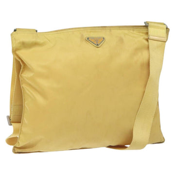 PRADA Shoulder Bag Nylon Yellow Auth 127873