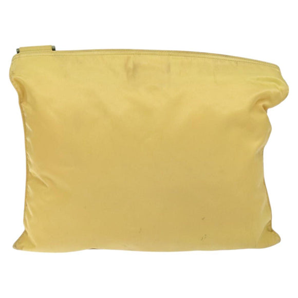 PRADA Shoulder Bag Nylon Yellow Auth 127873