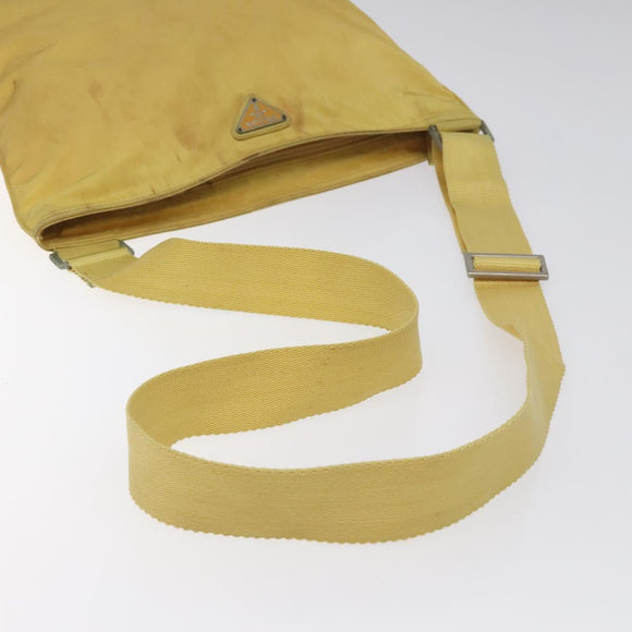 PRADA Shoulder Bag Nylon Yellow Auth 127873