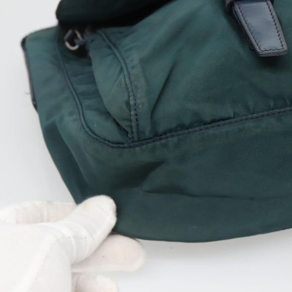 PRADA Shoulder Bag Nylon Green Auth 127874