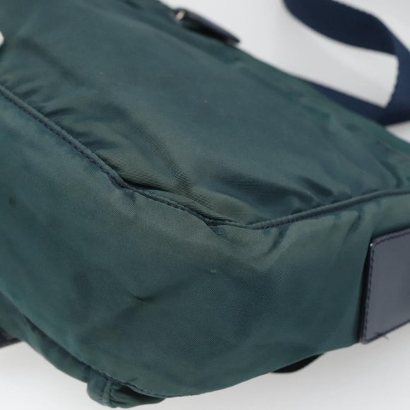 PRADA Shoulder Bag Nylon Green Auth 127874