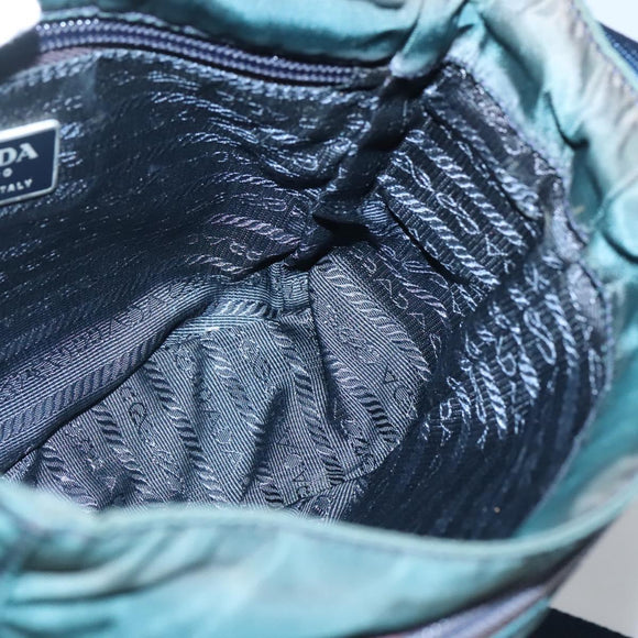 PRADA Shoulder Bag Nylon Green Auth 127874