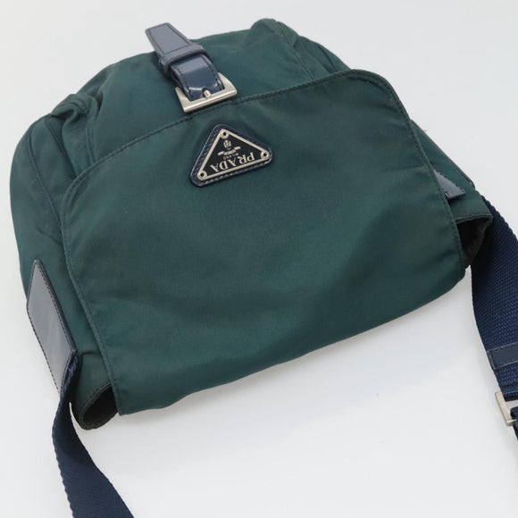 PRADA Shoulder Bag Nylon Green Auth 127874