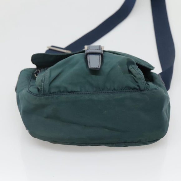 PRADA Shoulder Bag Nylon Green Auth 127874