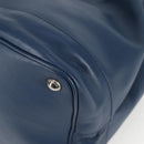 PRADA Shoulder Bag Leather Blue Silver Auth 127875V-15