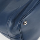 PRADA Shoulder Bag Leather Blue Silver Auth 127875V-16