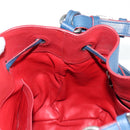 PRADA Shoulder Bag Leather Blue Silver Auth 127875V-21