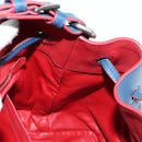 PRADA Shoulder Bag Leather Blue Silver Auth 127875V-22