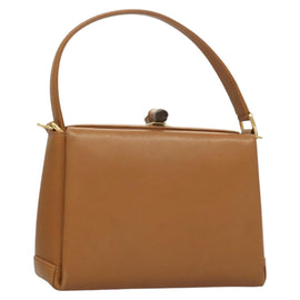 GUCCI Bamboo Hand Bag Leather Brown Gold 000 26 0175 Auth 127876