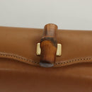 GUCCI Bamboo Hand Bag Leather Brown Gold 000 26 0175 Auth 127876-18