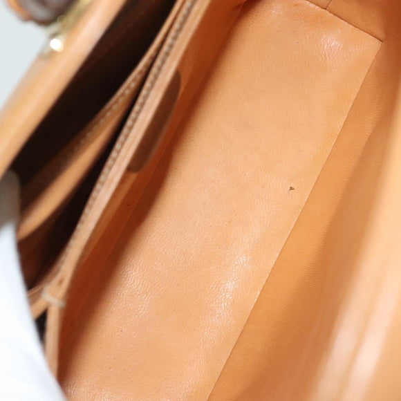 GUCCI Bamboo Hand Bag Leather Brown Gold 000 26 0175 Auth 127876