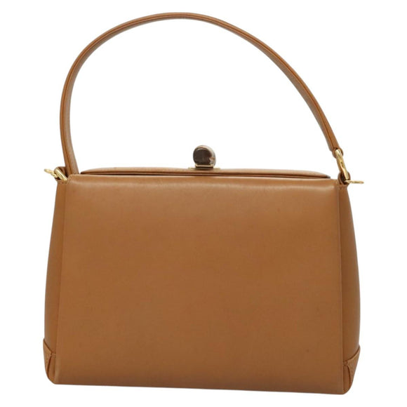 GUCCI Bamboo Hand Bag Leather Brown Gold 000 26 0175 Auth 127876