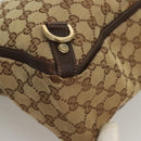 GUCCI GG Canvas Hand Bag Gold Beige 170004 Auth 127879-9