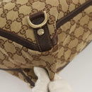 GUCCI GG Canvas Hand Bag Gold Beige 170004 Auth 127879-15