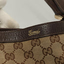 GUCCI GG Canvas Hand Bag Gold Beige 170004 Auth 127879-17
