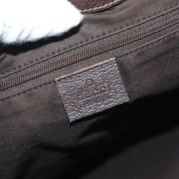 GUCCI GG Canvas Hand Bag Gold Beige 170004 Auth 127879