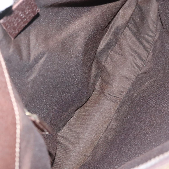 GUCCI GG Canvas Hand Bag Gold Beige 170004 Auth 127879