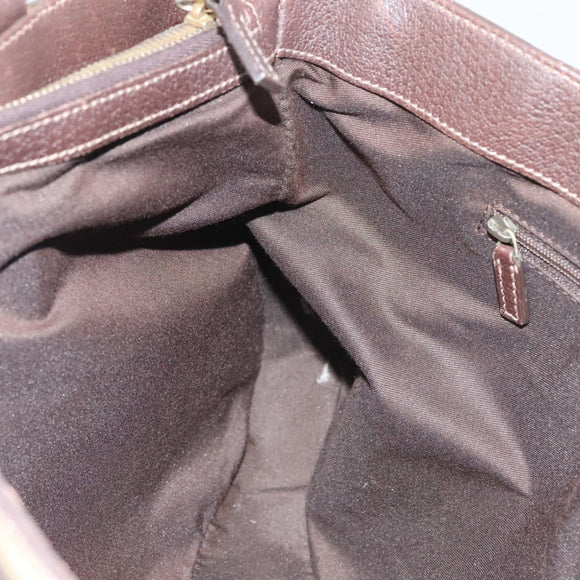 GUCCI GG Canvas Hand Bag Gold Beige 170004 Auth 127879