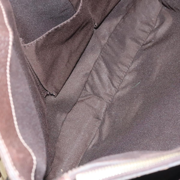 GUCCI GG Canvas Hand Bag Gold Beige 170004 Auth 127879