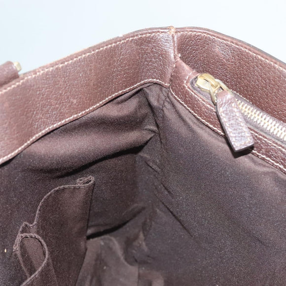 GUCCI GG Canvas Hand Bag Gold Beige 170004 Auth 127879