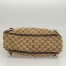 GUCCI GG Canvas Hand Bag Gold Beige 170004 Auth 127879-5