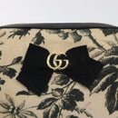 GUCCI Pouch Canvas Beige Gold 442690 Auth 127880-12
